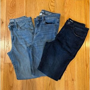 3 pairs high-rise skinny jeans
